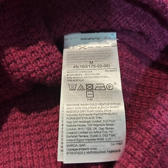 Pink/purple GAP Crewneck Sweater Size M - Picture 2 of 3